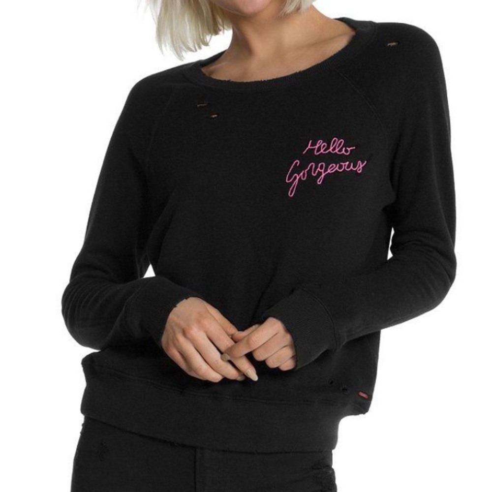 n:Philanthropy Belize Hello Gorgeous Pullover Sweatshirt Top
